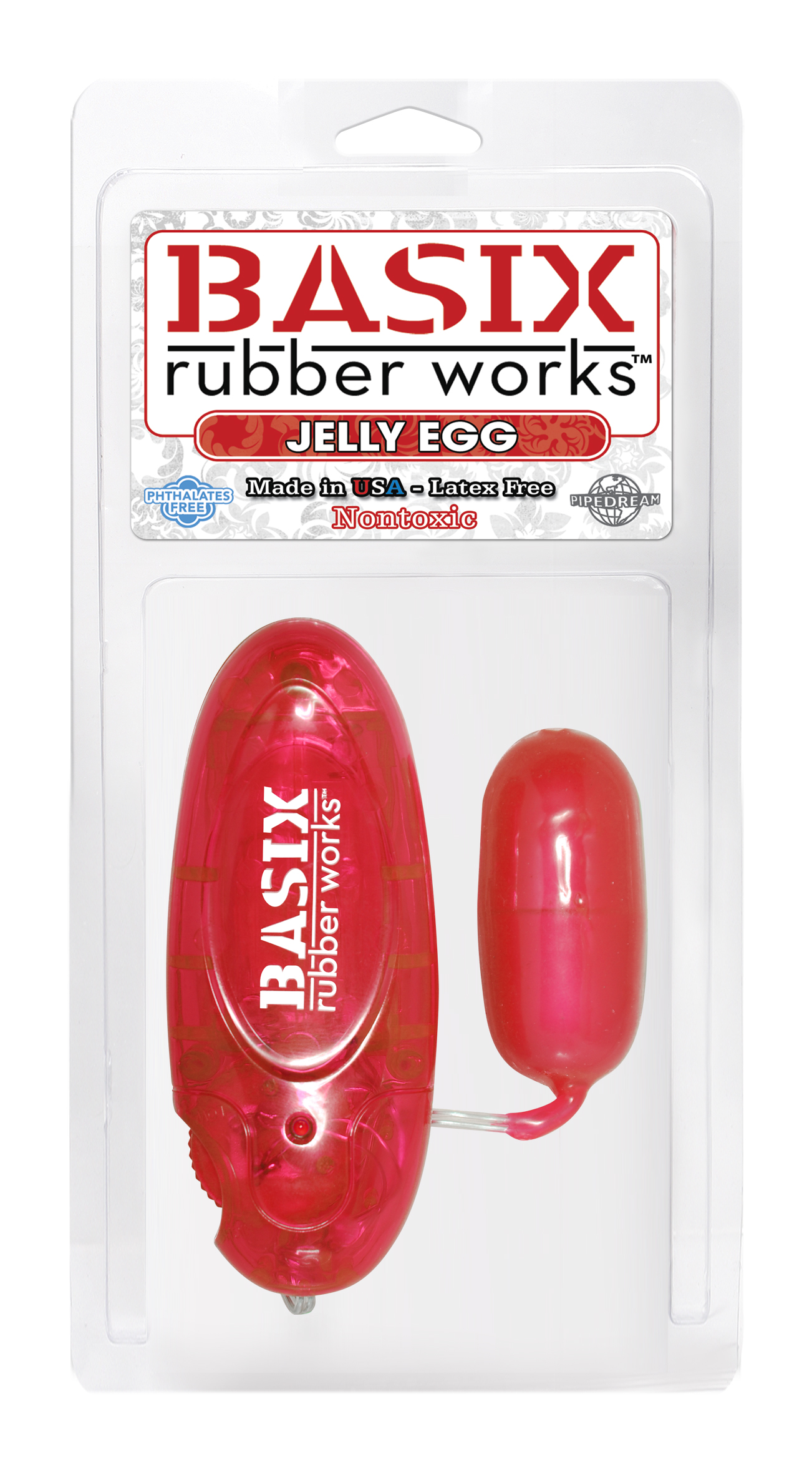 BASIX RUBBER WORKS JELLY EGG RED